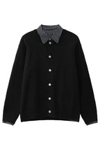 Striped Layered Look Knit Cardigan
