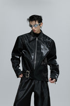 Glossy Layered Rhinestone Jacket