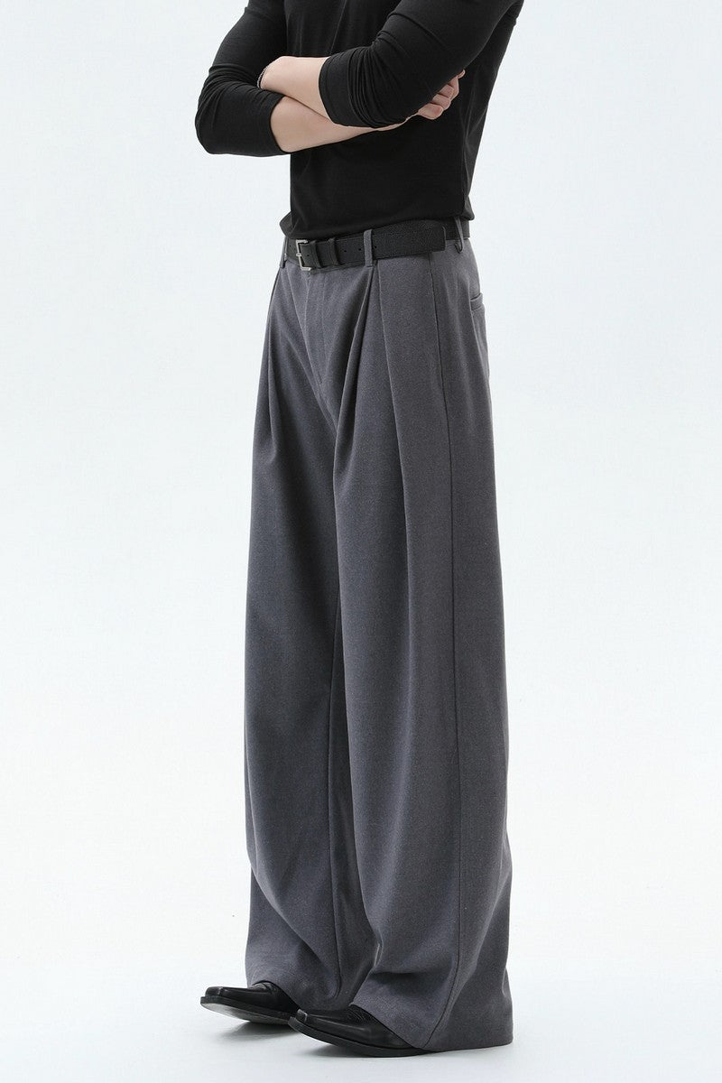 Old Money Pleated Wool Trousers
