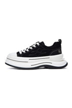 Black Platform Canvas Sneakers