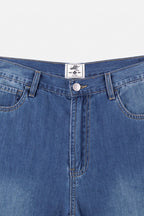 Cooling Washed Straight Jeans