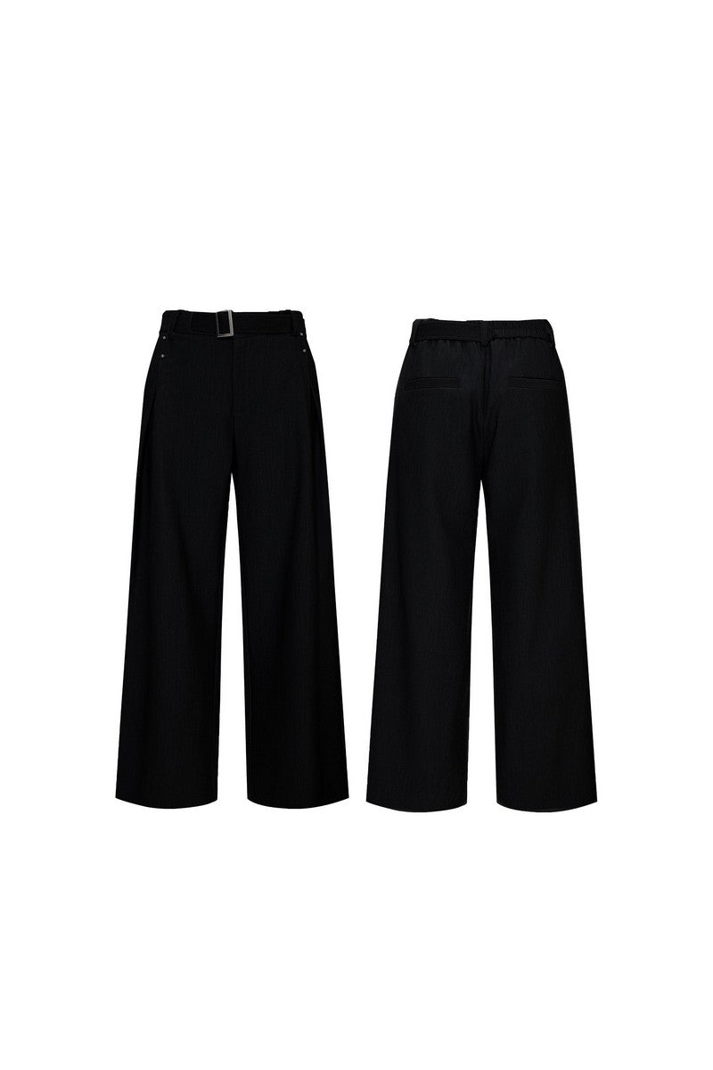 Asymmetric Wide Leg Trousers