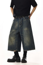 Vintage Washed Cropped Shorts