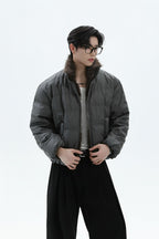 Down Puffer Faux Fur PU Jacket