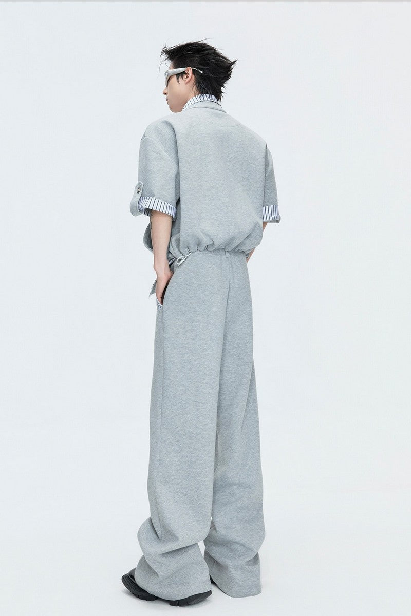 Layered Striped Sweatpants