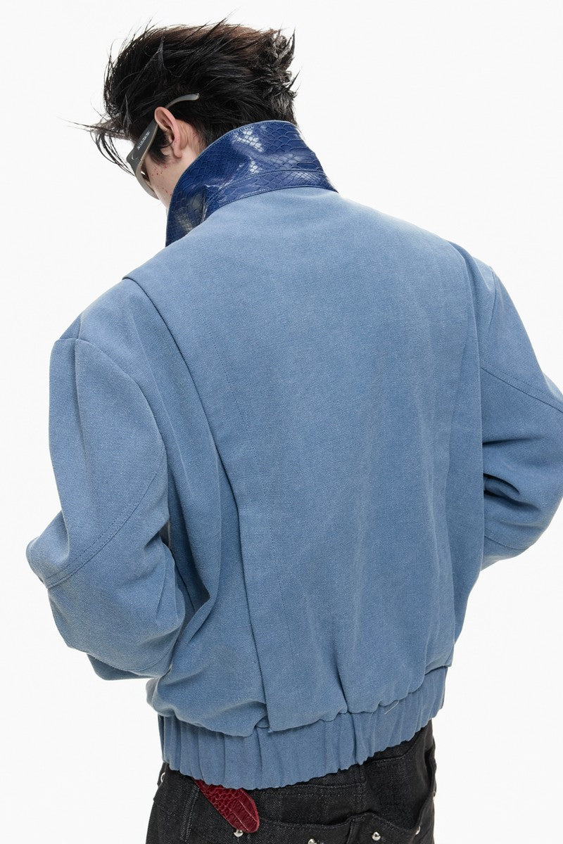 Washed Canvas Studded Jacket