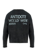 Distressed Paint V-Neck Sweater