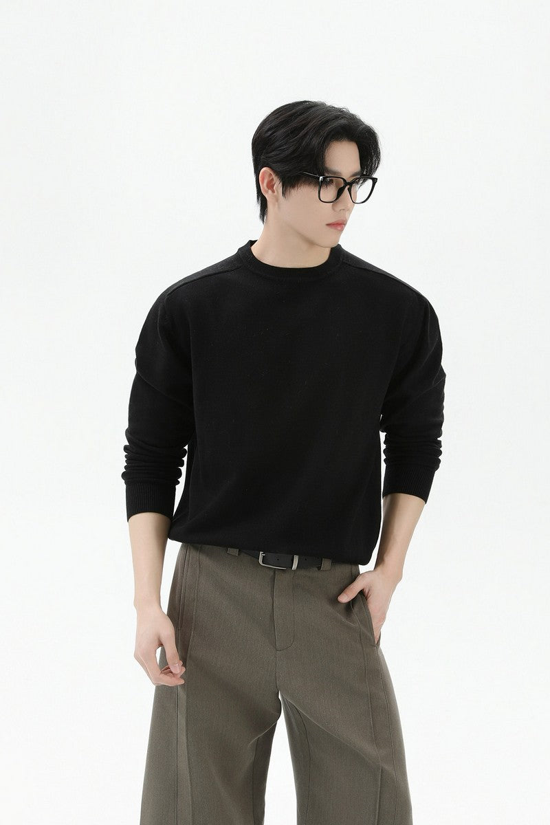 Crewneck Oversized Knit Sweater