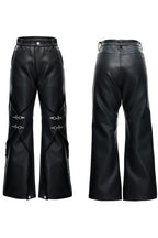 Waxed Clasp Leather Pants