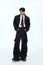 Deconstructed Utility Cropped Jacket