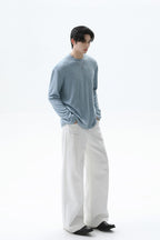 Textured Knit Long Sleeve Tee