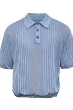 Open Knit Polo Tee