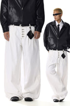 Five-Buttons Curved Jeans