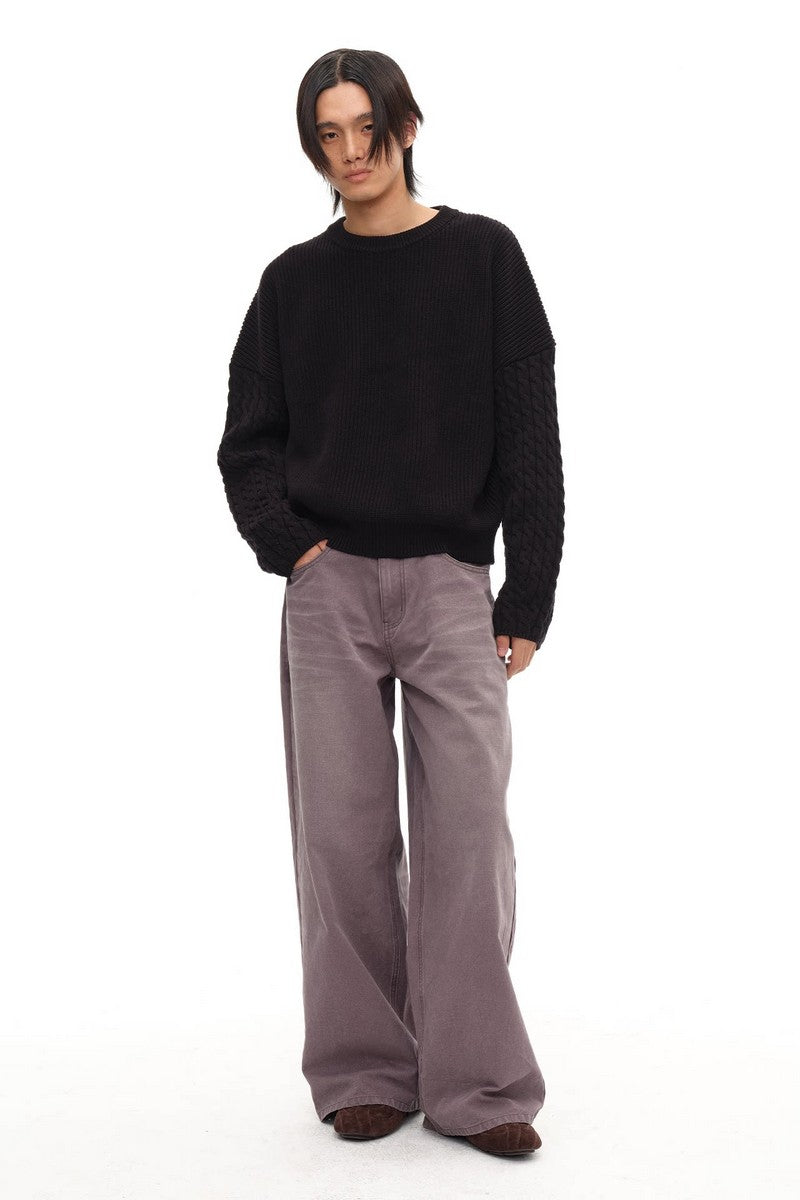 Wide Leg Washed Jeans