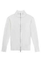Fitted Ribbed Knit Zip Cardigan