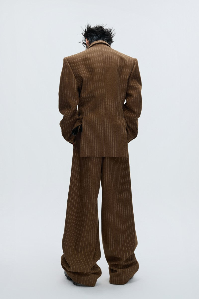 Vintage Stripe Wool Blazer