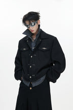 Striped Layered Shirt Jacket