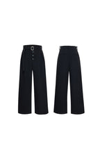 Striped Pleated Wide Leg Pants