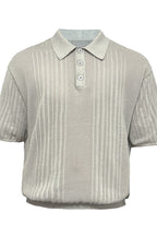 Open Knit Polo Tee