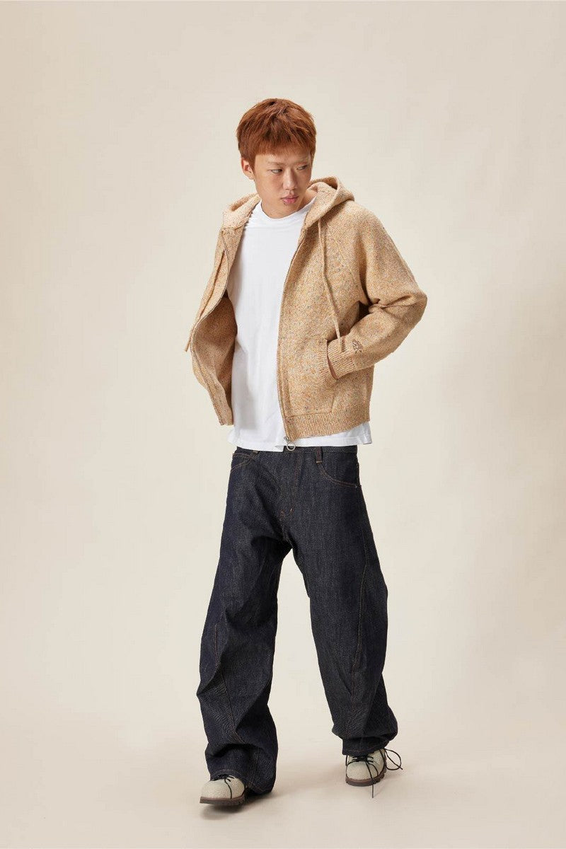 Knit Zip Up Hoodie