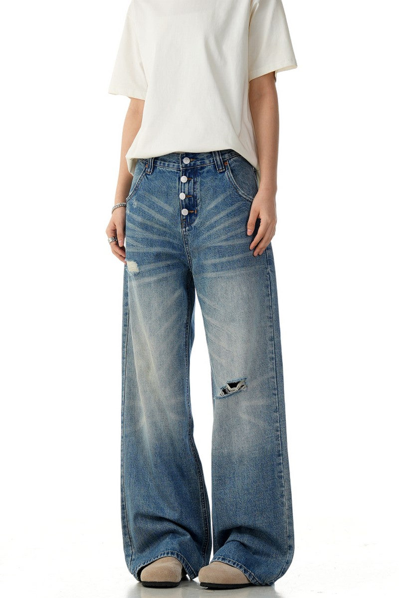 Washed Ripped Jeans