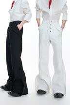 Deconstructed Flare High Waist Pants