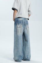 Stained Vintage Straight Jeans