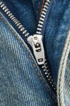 Distressed Patchwork Studded Jeans