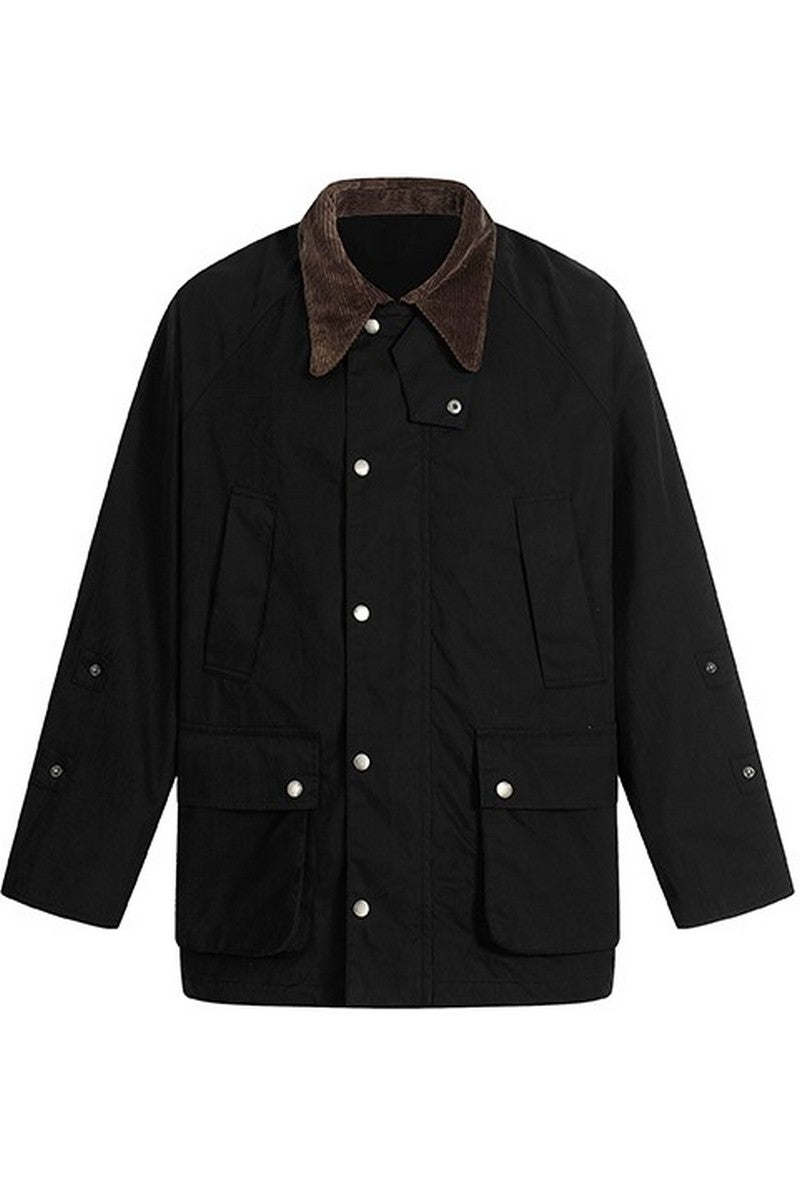 Corduroy Collar Casual Jacket