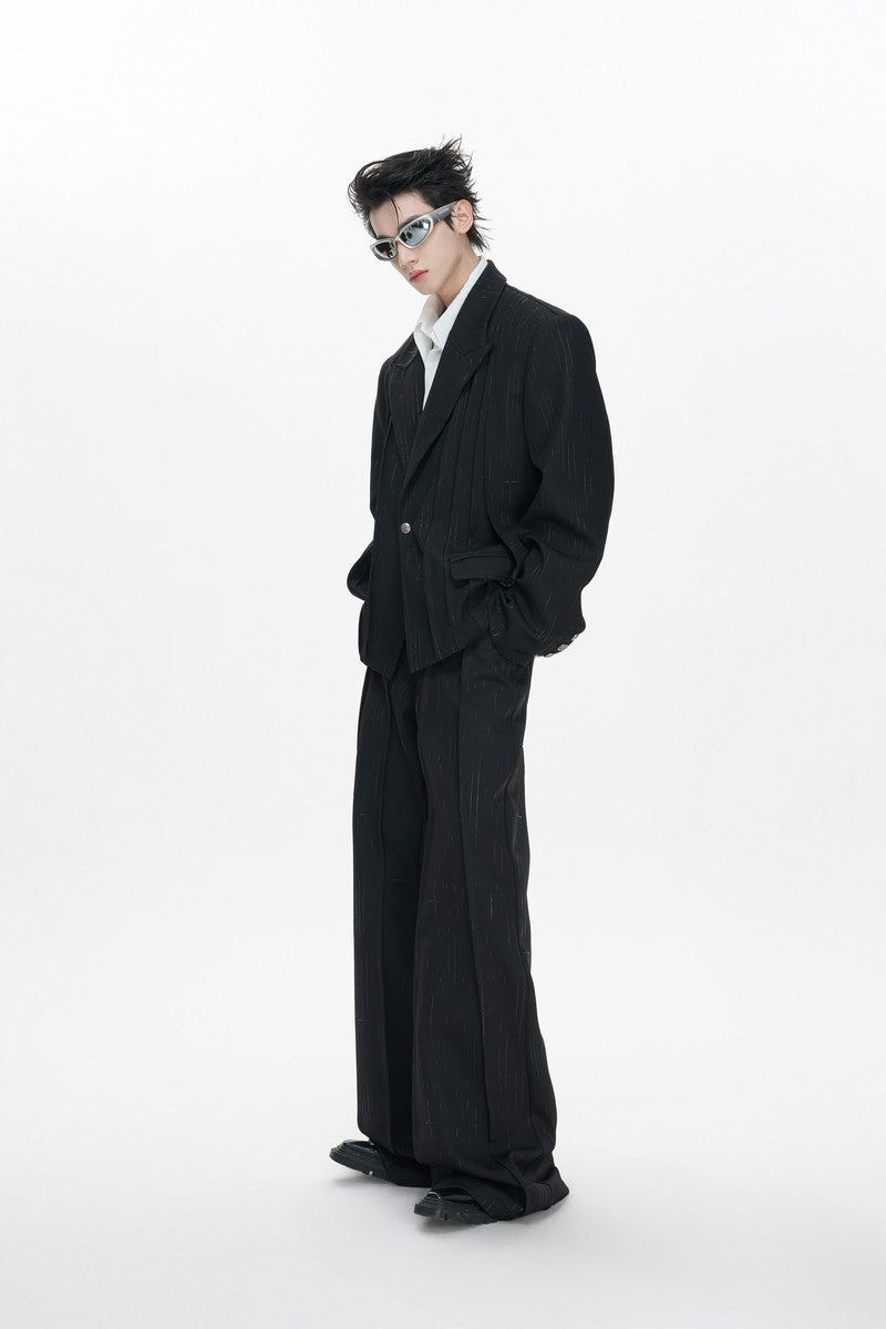 Pleated Double Suit Trousers