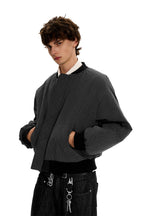 Reversible Plaid Bomber Jacket