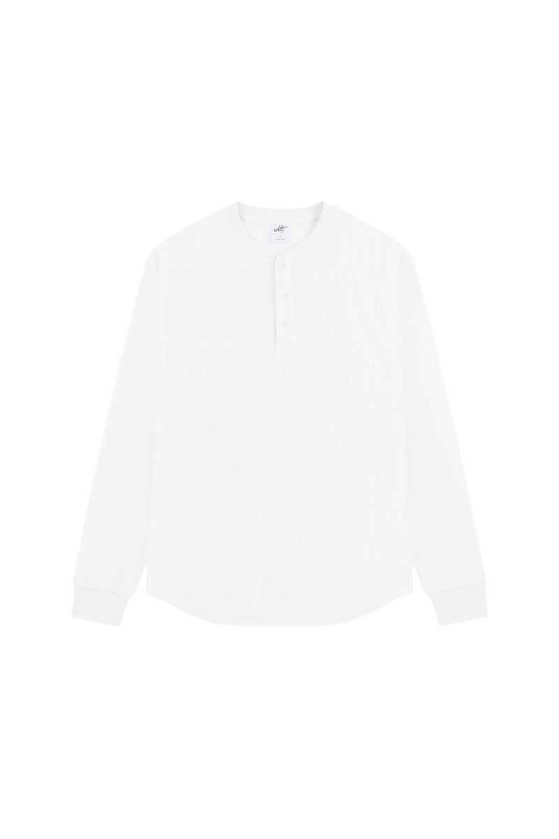 Waffle Henley Long Sleeve Tee - EU Only