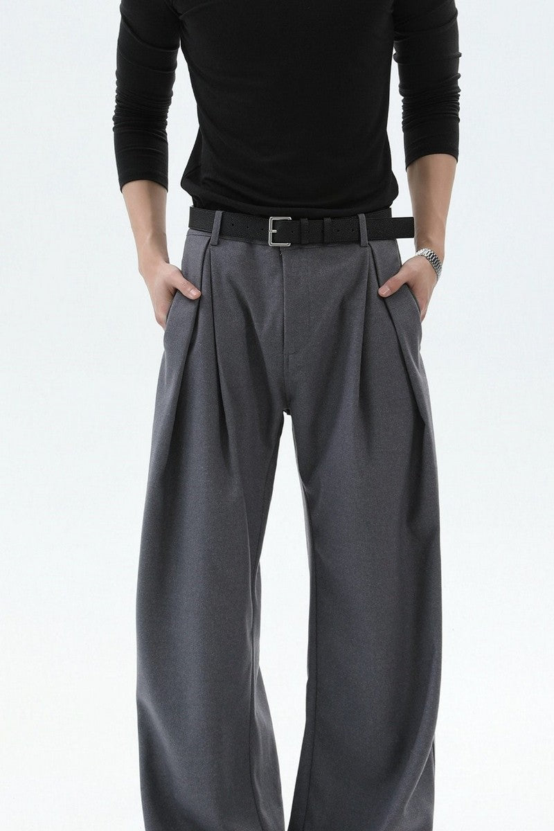 Old Money Pleated Wool Trousers