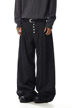 Striped Double Pleated Pants