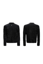 Embellished Padded Shoulder Long Sleeve