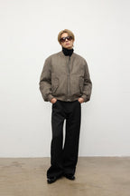 Waxed Down Bomber Jacket