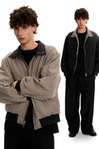 Reversible Houndstooth Collar Jacket