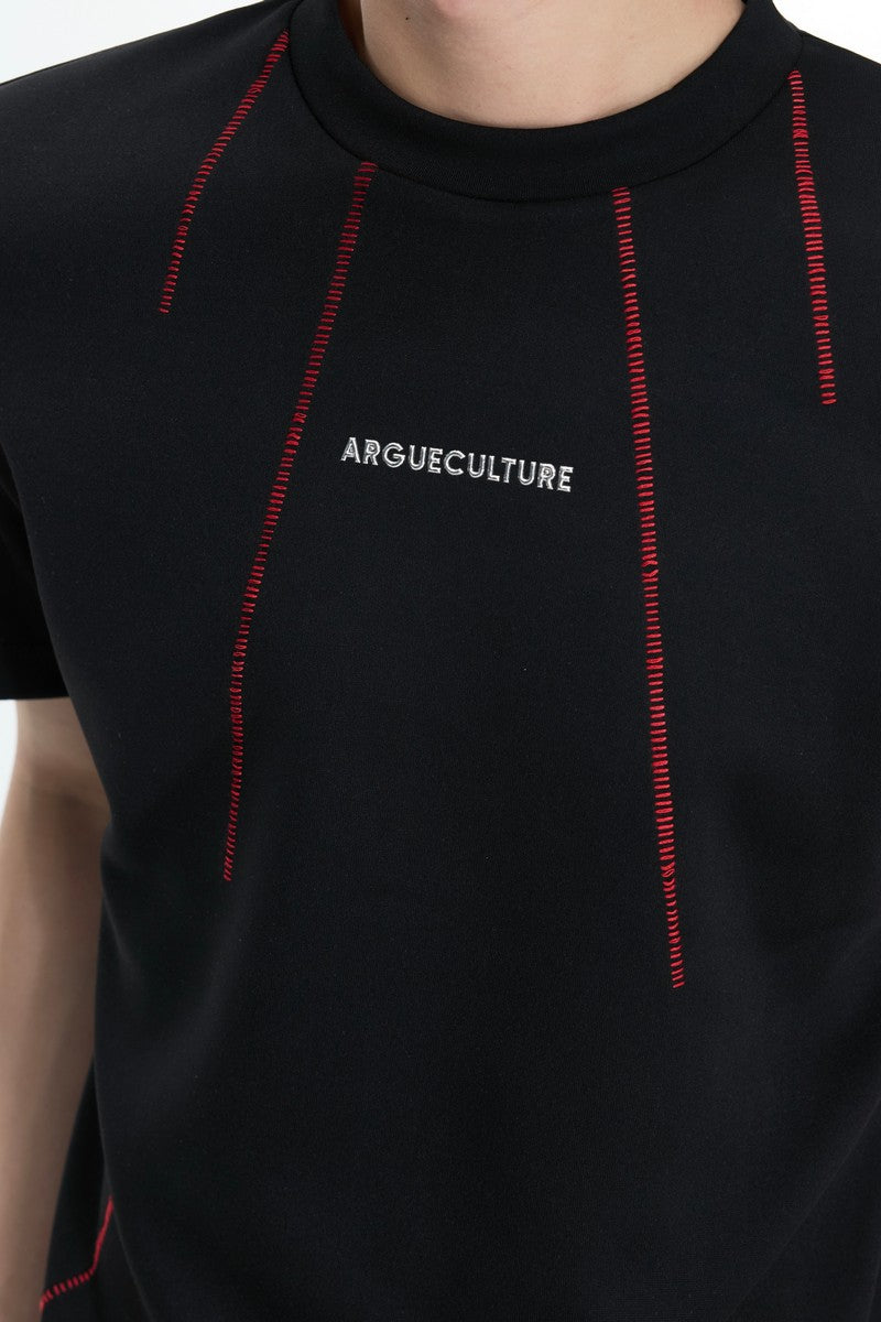 Contrast Stitch Slim T-Shirt