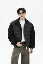 Fur Collar PU Puffer Jacket