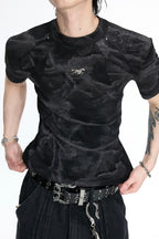 Washed Ribbed Slim T-Shirt