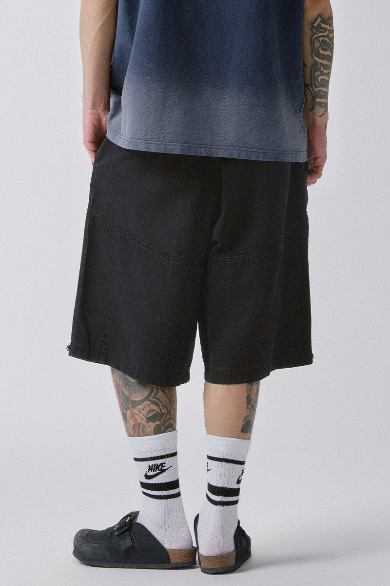 Washed Frayed Street Shorts
