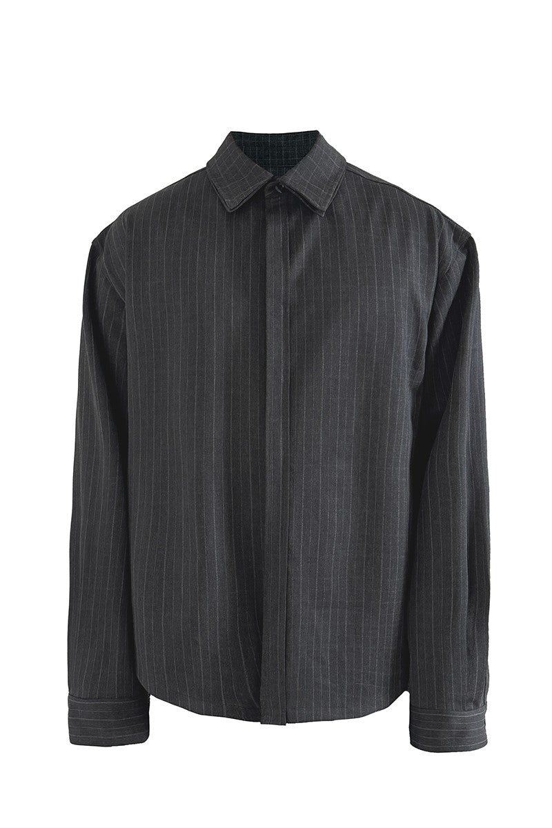Reversible Plaid Overshirt