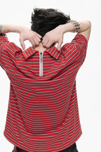 Striped Badge Polo Shirt