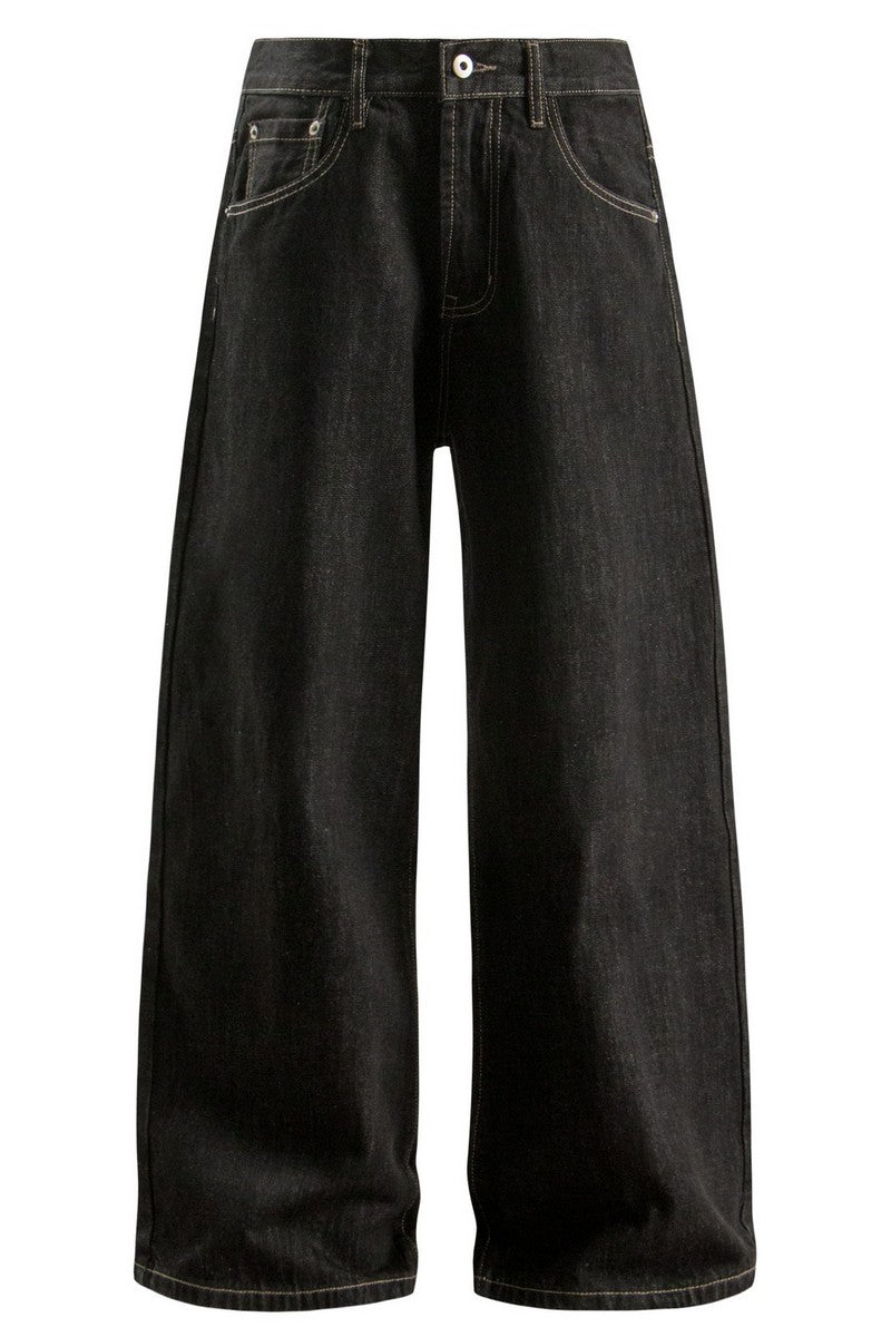 Raw Denim Wide Leg Jeans - EU Only