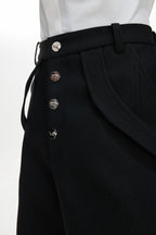 Deconstructed Flare High Waist Pants