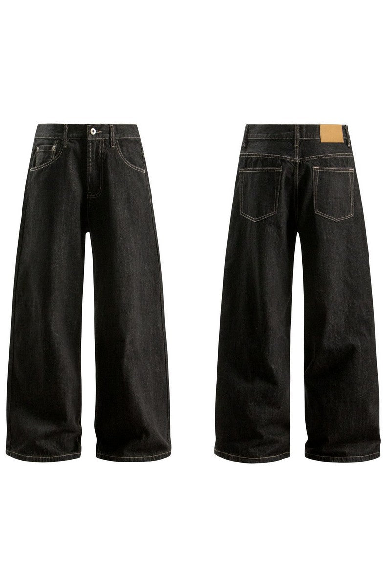 Raw Denim Wide Leg Jeans - EU Only