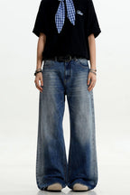 Blue Washed Cleanfit Jeans