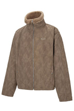 Distressed Suede Sherpa Jacket