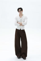 Fitted Ribbed Knit Zip Cardigan