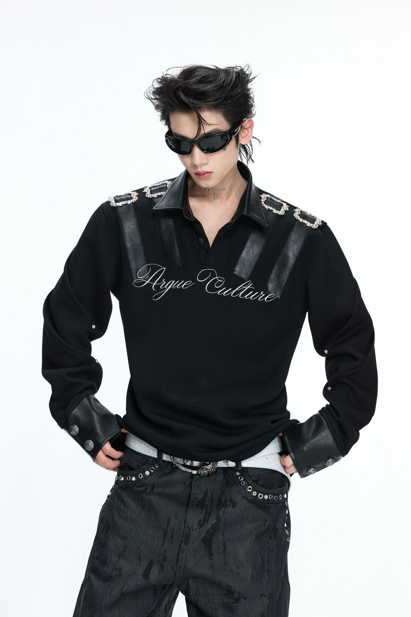 Embroidered Buckle Polo Shirt